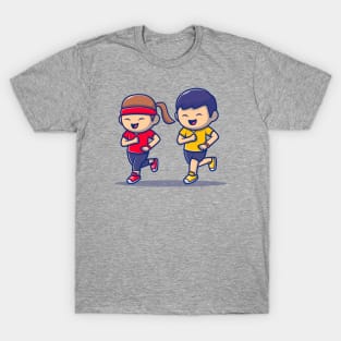 Cute People Jogging T-Shirt